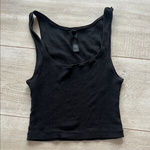 *SOLD* SKIMS Black Ribbed Tank Top